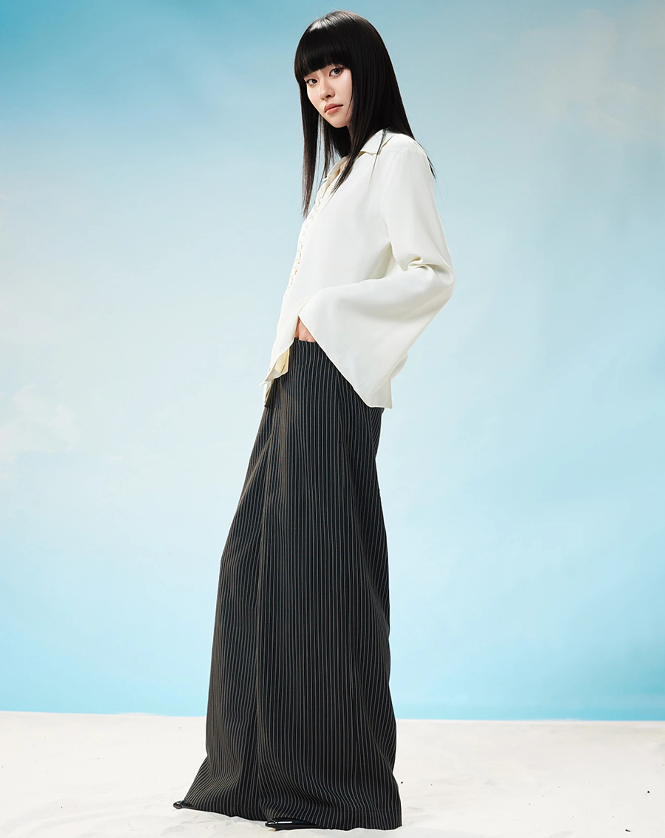 Áo tay loe cài nút NGỌC TRAI - Image 3