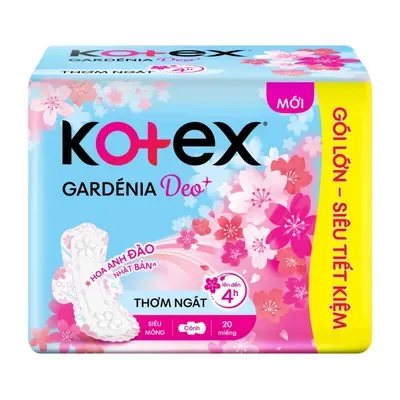 Băng vệ sinh hoa anh đào siêu mỏng cánh 23cm Kotex gói 20 miếng