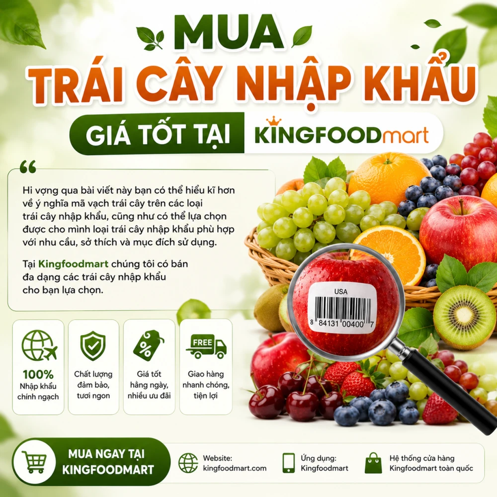 Mua trái cây nhập khẩu giá tốt tại Kingfoodmart