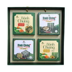 Hộp quà Combo 4 bánh chưng Bà Ba Hội 1200g (1 Hộp)