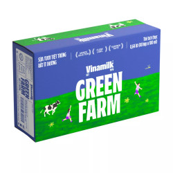 Thùng sữa tươi tiệt trùng Green farm ít đường Vinamilk 180ml (48 Hộp)