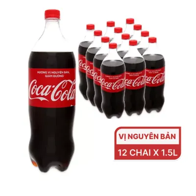 Thùng 12 chai nước ngọt Coca Cola 1.5L