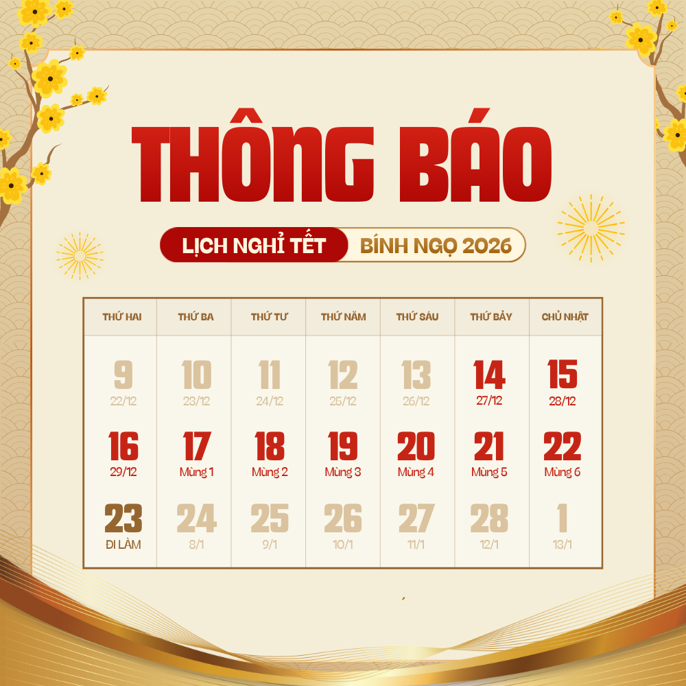 Lịch nghỉ Tết Nguyên Đán 2026 chính thức