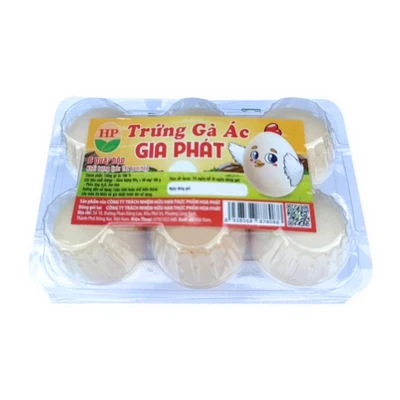 Trứng gà ác Gia Phát hộp 6 quả 32g ± 2g