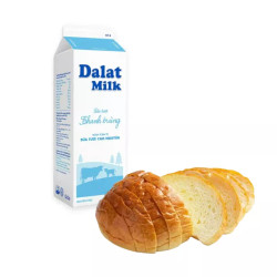 Combo sữa thanh trùng Đà Lạt Milk 950ML + bánh mì Yamazaki (1 Combo)
