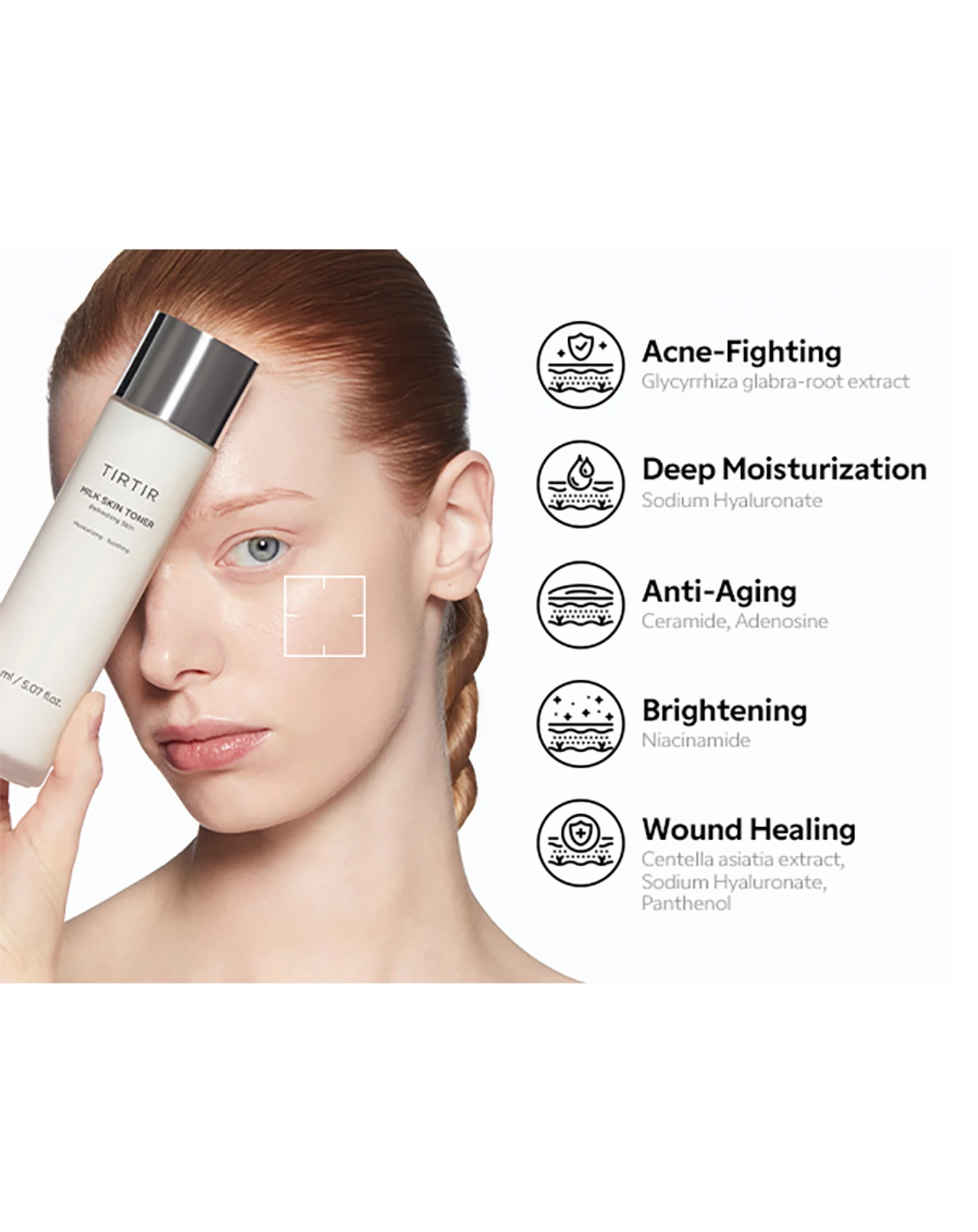 Nước Hoa Hồng Tirtir Dưỡng Ẩm Sâu Hydrating Milk Toner Milk Skin Toner 50Ml TN016 - Image 4