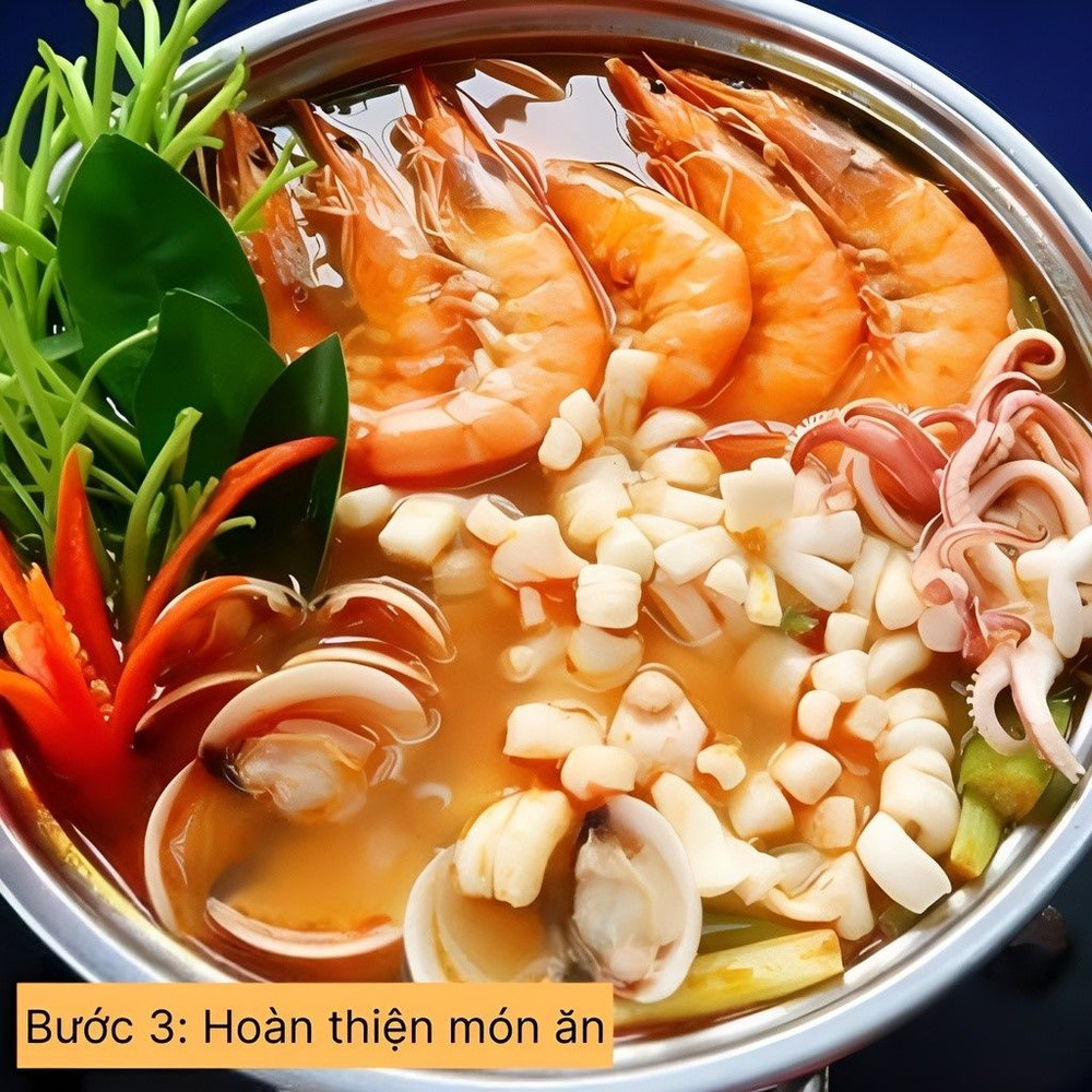 hoàn thiện món ăn