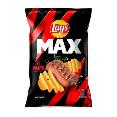 Snack khoai tây vị bò Wagyu Lay's gói 75g