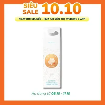 Sữa thanh trùng Mộc Châu Creamery nguyên chất hộp 900ml