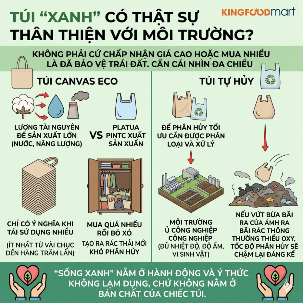 Túi “xanh” có thật sự thân thiện với môi trường?