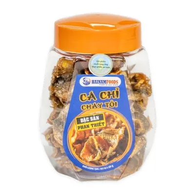 Cá chỉ khô cháy tỏi Hải Nam hộp 60g