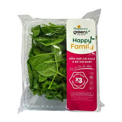 Hỗn hợp cải Kale và bó xôi Baby hộp 75g (đã rửa sạch) (1 Hộp)