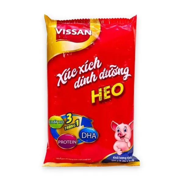 Xúc xích dinh dưỡng heo DHA Vissan gói 5 cây x 35g