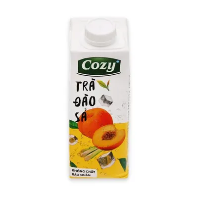 Trà đào sả Cozy hộp 225ml