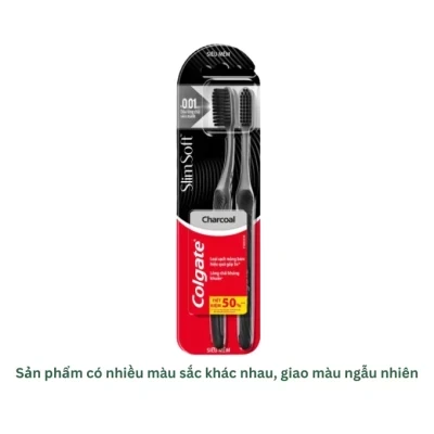 Bàn chải đánh răng Slimsoft Charcoal Colgate bộ 2 cây