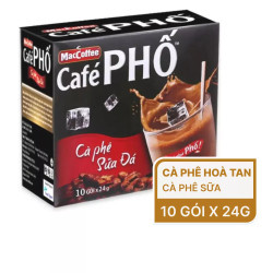 Cà phê sữa đá miền Nam Cà Phê Phố hộp 10 gói x 24g