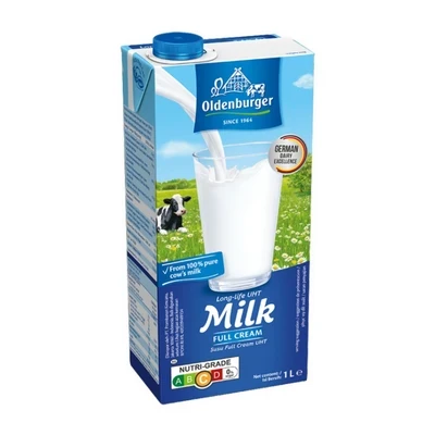 Sữa tươi Oldenburger tiệt trùng không đường hộp 1l