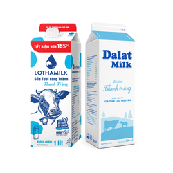 Combo thử vị: Sữa thanh trùng Đà Lạt Milk + Lothamilk