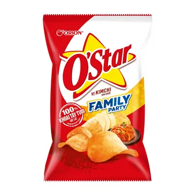 Snack khoai tây vị kim chi O'star gói 150g