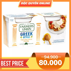 Lốc sữa chua kiểu Hy Lạp mật ong Farmers Union hộp 140g (2 Hộp)