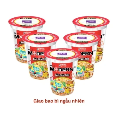 Combo 5 ly mì Modern Acecook lẩu thái tôm 67g