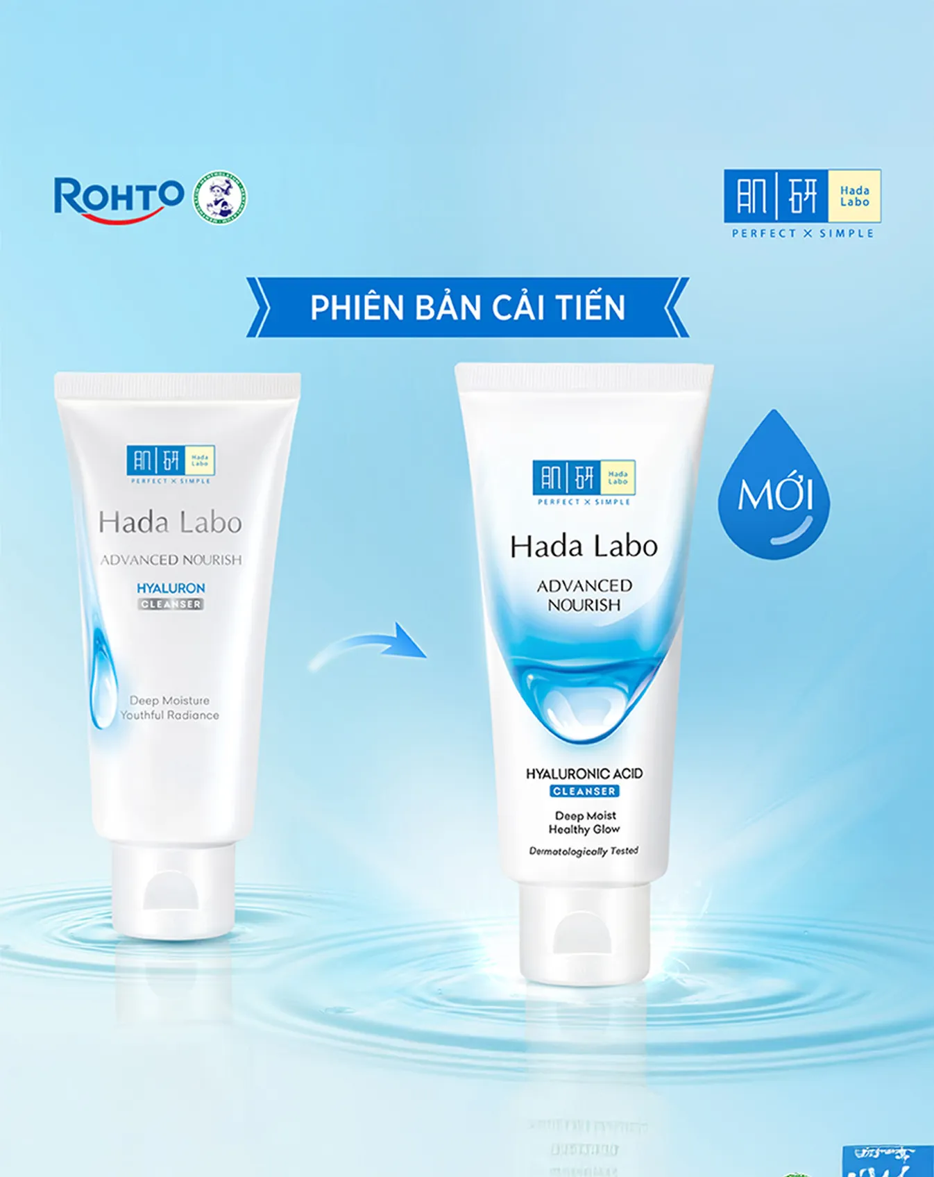 Kem Rửa Mặt Dưỡng Ẩm Hada Labo Advanced Nourish Hyaluronic Acid Cleanser 80g - Image 3