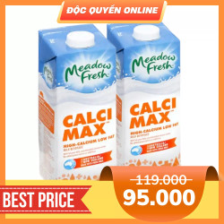 Combo sữa tươi tiệt trùng giàu canxi Meadow Fresh 1l (2 Hộp)