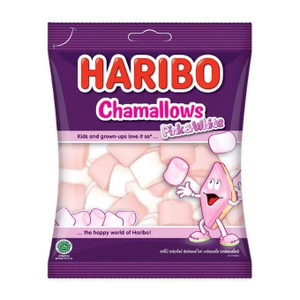 Kẹo xốp Chamallows Pink & White Haribo gói 150g (1 Gói)