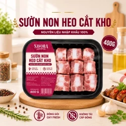 Sườn non heo cắt kho Savora khay 400g