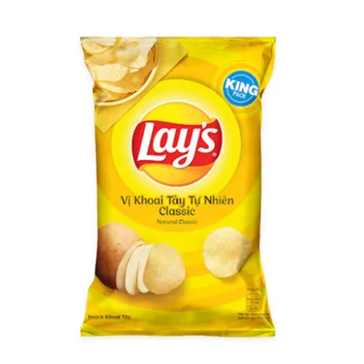 Snack khoai tây tự nhiên classic Lay's túi 50g