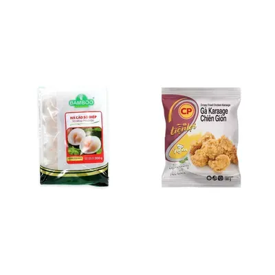 Combo Há cảo sò điệp Bamboo gói 300g + Gà Karaage chiên giòn CP 300g