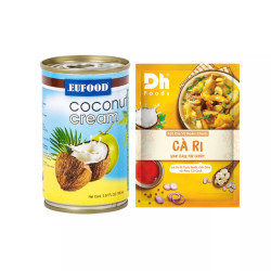 Combo Cà ri: xốt cà ri và nước cốt dừa đậm đặc 165ml