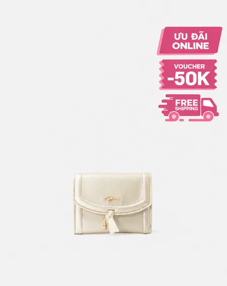 Ví Ngắn Nắp Gập Trang Trí Charm