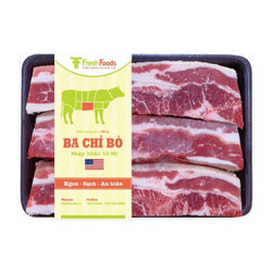 Ba chỉ bò Mỹ BBQ T&P khay 500g (1 Khay)