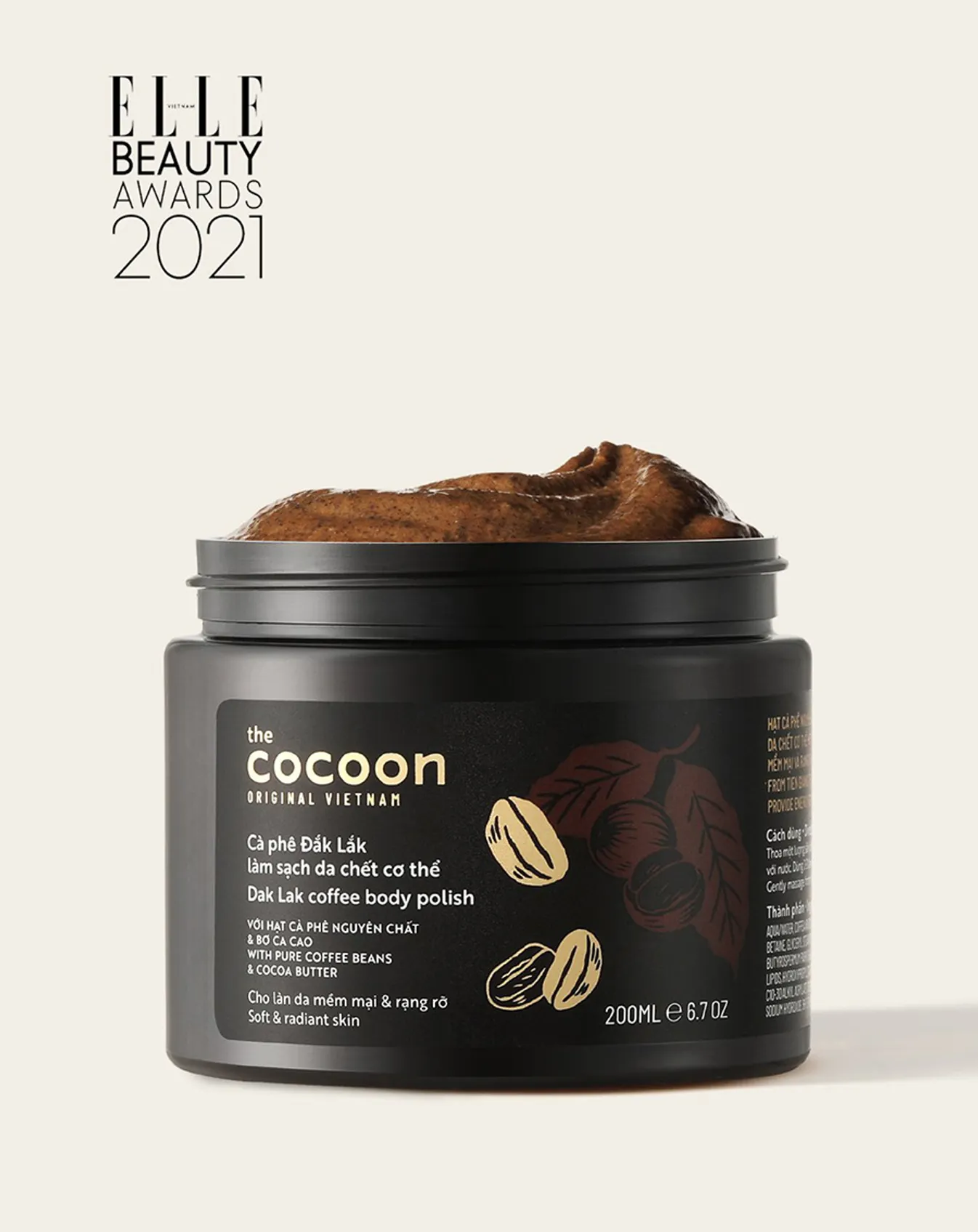 Cà Phê Đắk Lắk Cocoon Làm Sạch Da Chết Cơ Thể 200ml - Image 1