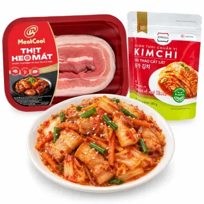Combo ba rọi heo xào kim chi