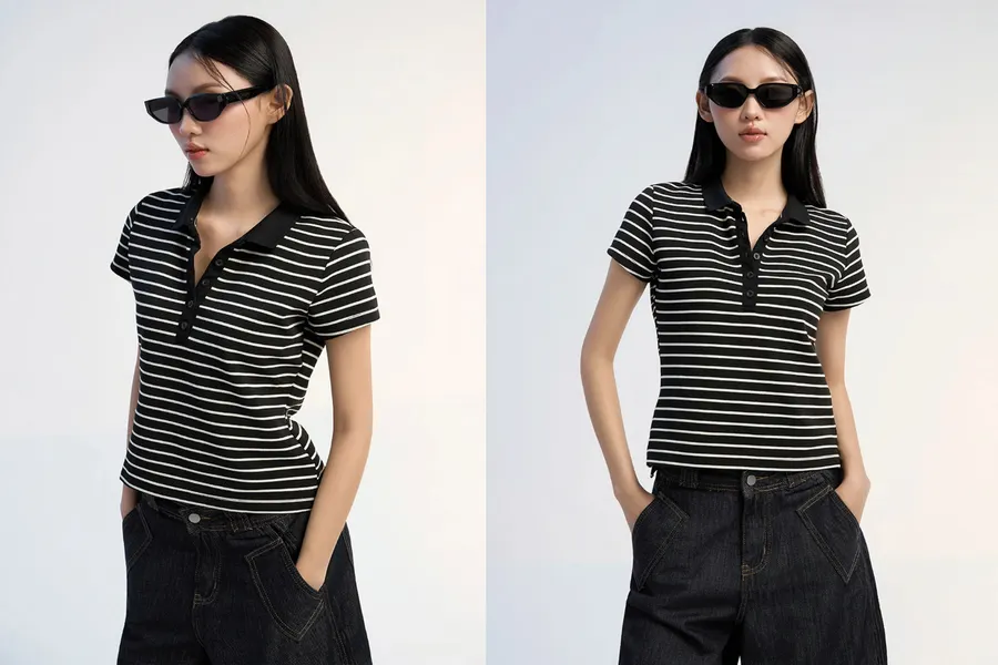 Polo Sọc Ngang Kết Hợp Nét Preppy Và Casual Hiện Đại