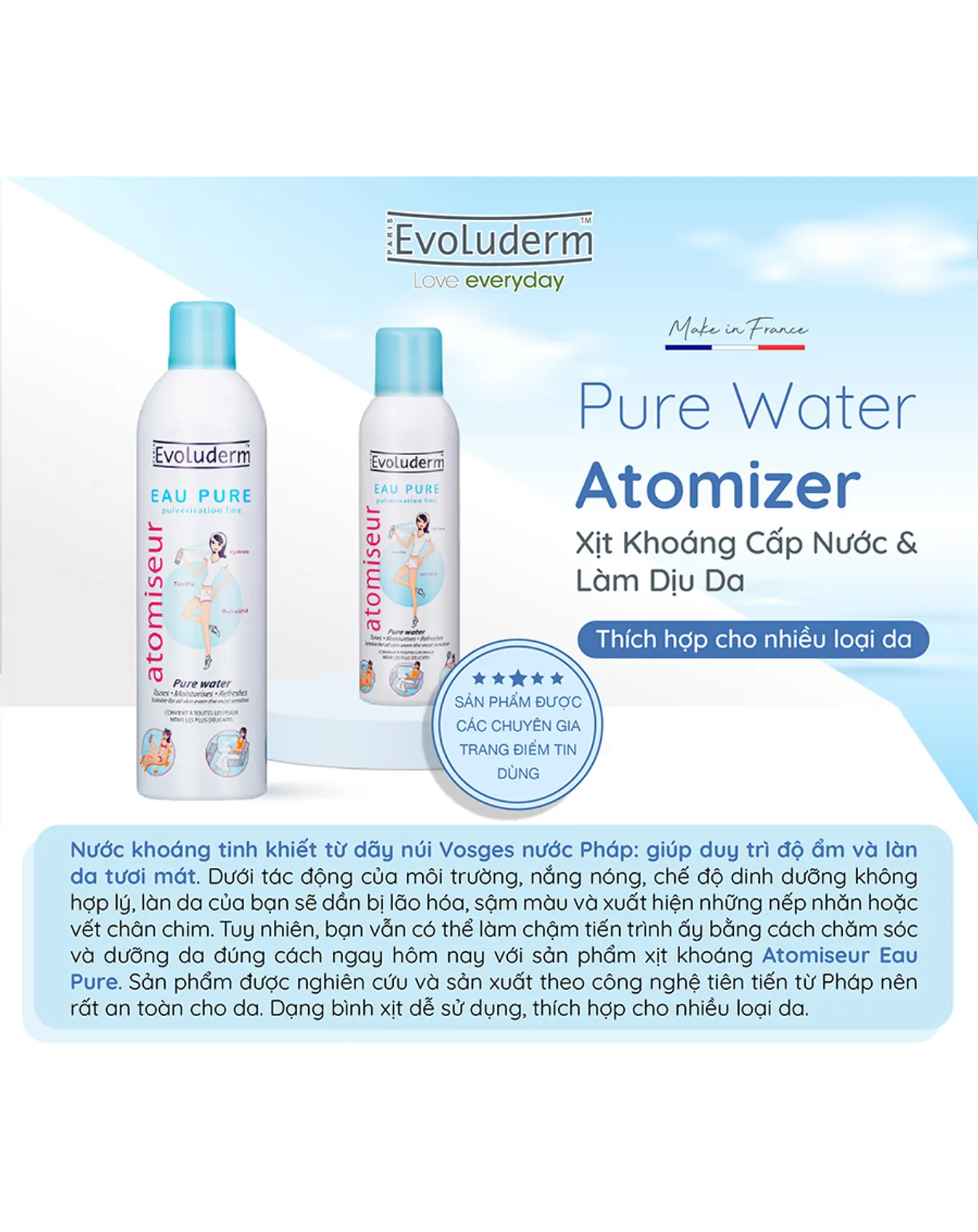 Xịt Khoáng Evoluderm 50ml XK006 - Image 2