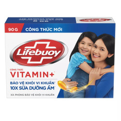 Xà bông cục chăm sóc da Lifebuoy hộp 90g (1 Cái)