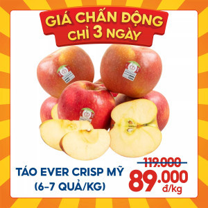 Táo Ever Crisp Mỹ 6-7 quả/kg (1 Kg)