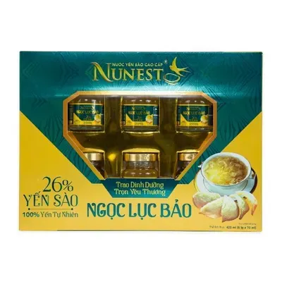 Lốc nước yến sào Ngọc Lục Bảo Nunest hộp 70ml