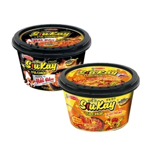 Combo 2 tô mì Siukay tia chớp vị hải sản và gà xốt phô mai