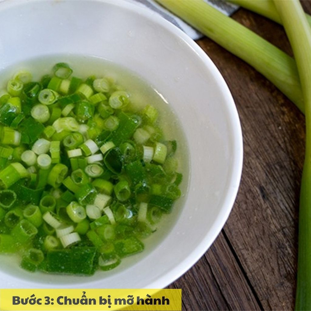 Chuẩn bị mỡ hành