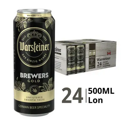 Thùng 24 lon bia Warsteiner Brewers Gold 5.2% 500ml