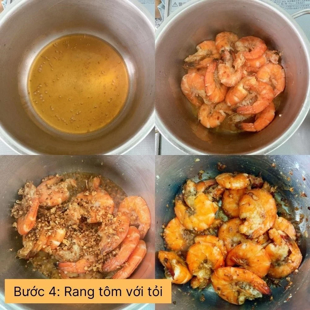 rang tôm với tỏi