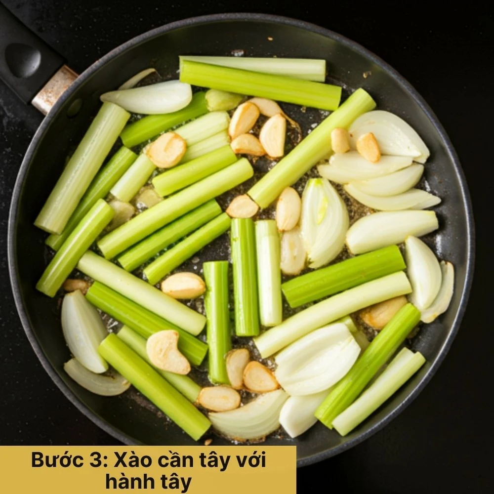 Xào cần tây
