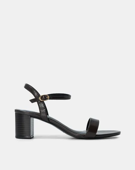 Giày Sandal Quai Ngang Phối Gót Sơn Lăn
