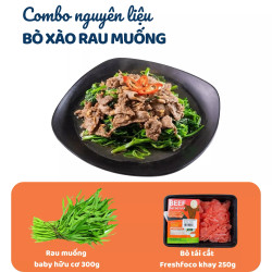 Combo Thịt bò 250g & Rau muống baby hữu cơ 300g