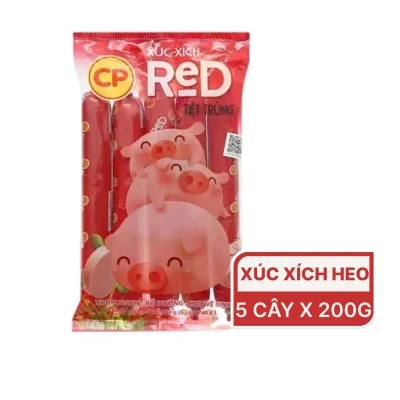 Xúc xích tiệt trùng heo CP gói 5 cây 40g