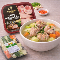 Combo cơm nhà 50k: Móng giò hầm đu đủ